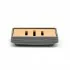 Accessori bagno in set da 3 pezzi in abs grigio linea Wave