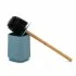 Accessori bagno in set completo da 4 pezzi in abs turchese cobalto linea Wave