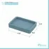 Accessori bagno in set da 3 pezzi in resina turchese cobalto effetto pietra