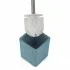 Accessori bagno in set completo da 4 pezzi in resina turchese cobalto effetto pietra