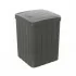 Pattumiera bagno antracite in plastica 10 lt con coperchio basculante Buzz