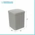 Pattumiera bagno grigia in plastica 10 lt con coperchio basculante Buzz