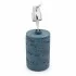 Dispenser sapone da appoggio turchese cobalto in resina effetto pietra Matera