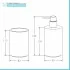 Set accessori bagno dispenser e portaspazzolini grigio in resina effetto pietra Matera