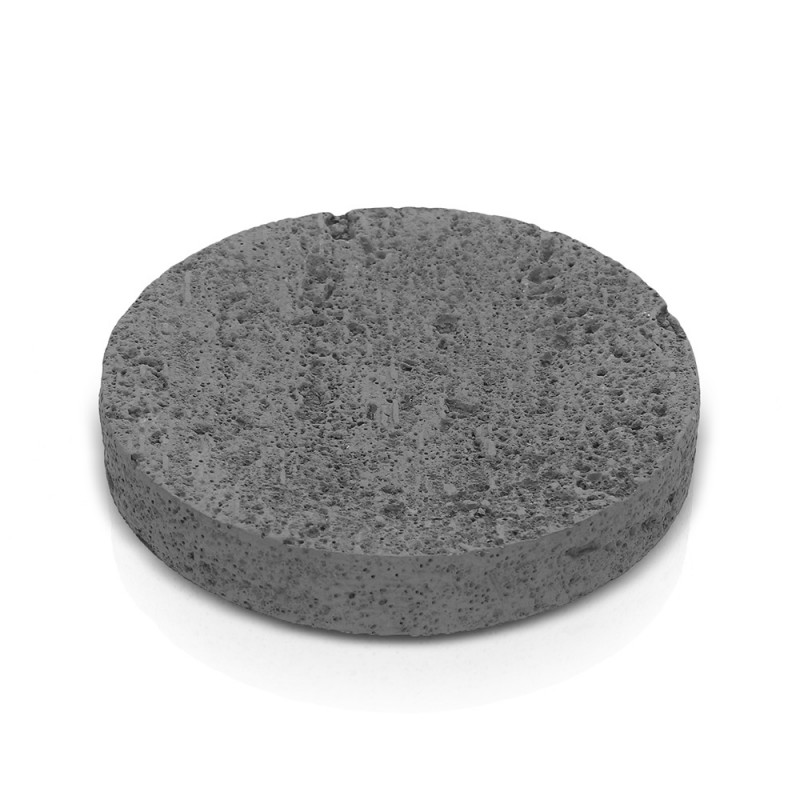 Porta sapone da appoggio grigio in resina effetto pietra Matera