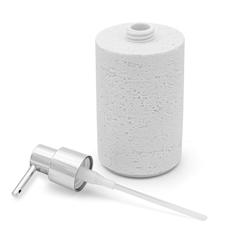 Dispenser Sapone In Ceramica Effetto Marmo Grigio 350 Ml – Pompa Smontabile, Per Bagno E Cucina, Design Elegante E Antimacchia
