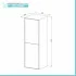 Colonna bagno sospesa 90 cm antracite e noce canaletto 2 ante push-pull Monza