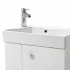 Mobile bagno sospeso salvaspazio 55 cm bianco lucido con specchio Strada