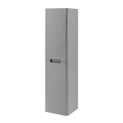 Colonna bagno sospesa altezza 140 cm grigio sabbiato anta push-pull  reversibile