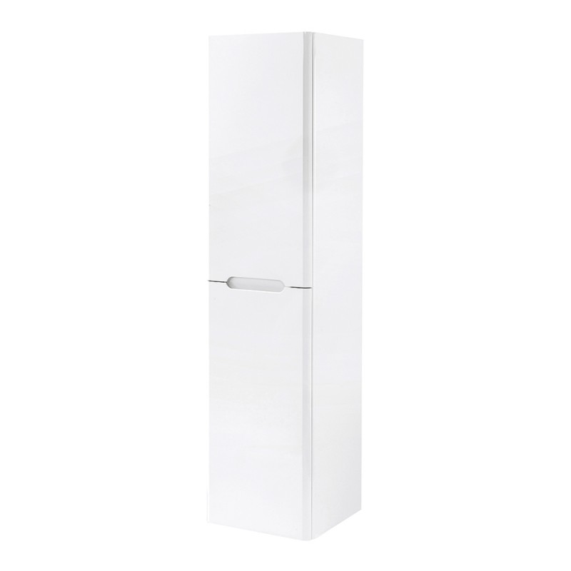 Colonna bagno sospesa 140 cm bianco lucido 2 ante soft-close Stillo