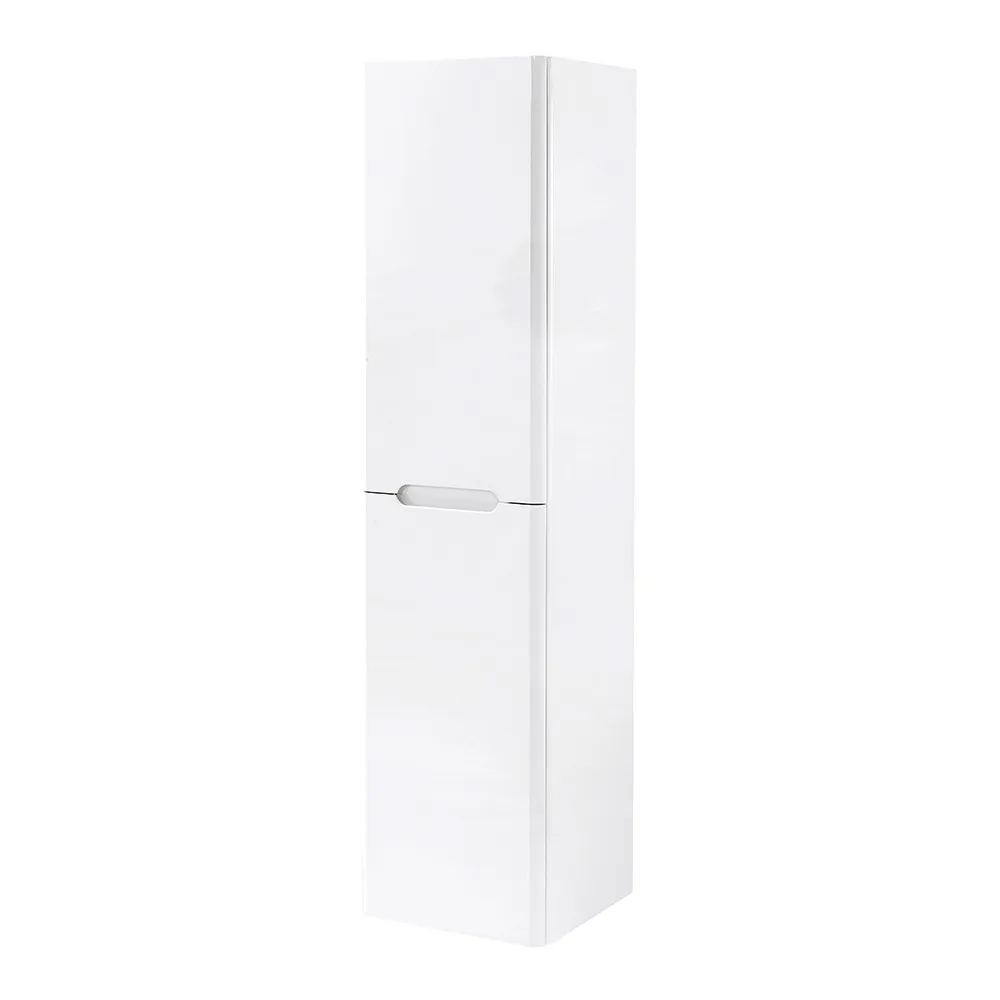 Colonna bagno sospesa 140 cm bianco lucido 2 ante soft-close Stillo