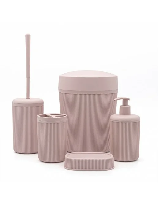 Wenko Portaspazzolino Ceramica Polaris - Rosa Pastello - Ø 7,5x11,2cm - Foto 5