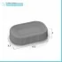 Accessori bagno appoggio in set completo 5 pezzi grigio in plastica Ring