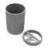 Accessori bagno appoggio in set completo 5 pezzi grigio in plastica Ring