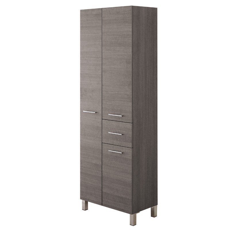 Colonna Bagno Con Tre Ante E Un Cassetto Rovere Scuro 60x H. 180 Colonna Bagno Con Tre Ante E Un Cassetto Rovere Scuro 60x H. 180