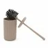 Set accessori bagno appoggio scopino e pattumiera tortora in plastica Ring