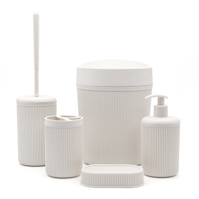 SET ACCESSORI BAGNO 174839 CERAMICA/LEGNO su Shop in Casa