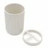 Accessori bagno appoggio in set completo 5 pezzi beige in plastica Ring