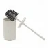 Set accessori bagno scopino e pattumiera beige in plastica Ring