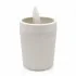Set accessori bagno scopino e pattumiera beige in plastica Ring