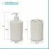 Set accessori bagno dispenser e portaspazzolini da appoggio beige in plastica Ring