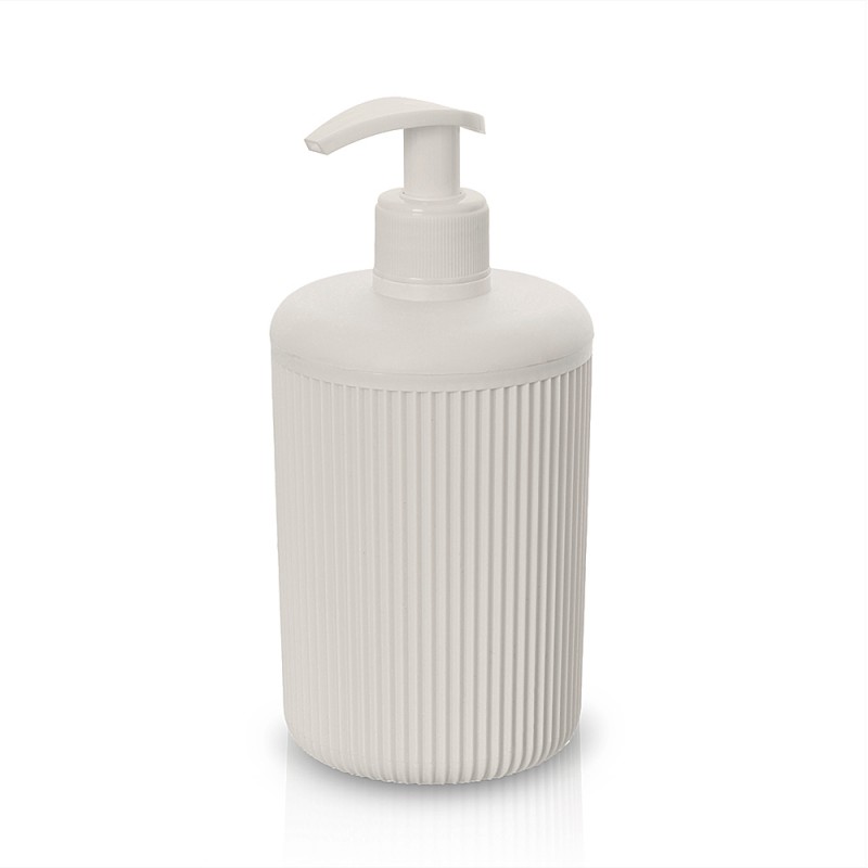 Dispenser sapone da appoggio beige in plastica Ring