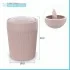 Pattumiera bagno rosa in plastica 4,2 lt con coperchio basculante Ring