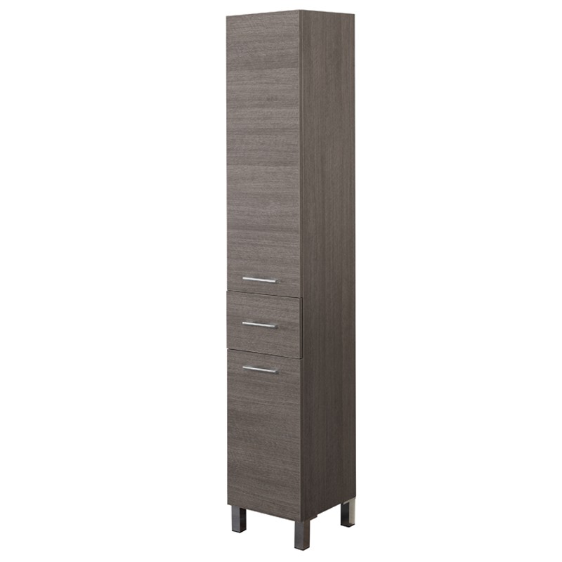 Colonna Bagno Portasciugamani 33 cm Rovere Scuro Mondo Colonna Bagno Rovere Scuro L.33 Con Due Scomparti E Cassetto