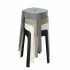 Sgabello bagno multiuso nero in plastica Fly