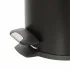Pattumiera bagno in acciaio nero con pedale e coperchio slim 3 lt