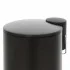 Pattumiera bagno in acciaio nero con pedale e coperchio slim 3 lt