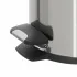 Pattumiera bagno in acciaio cromato con pedale e coperchio slim 3 lt