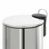 Pattumiera bagno in acciaio cromato con pedale e coperchio slim 3 lt