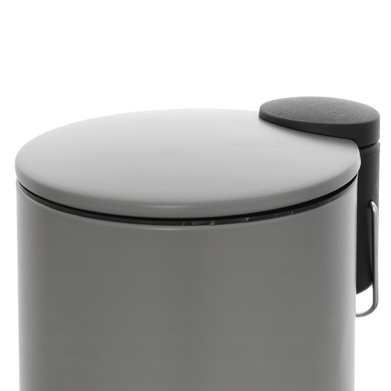 PATTUMIERA BAGNO ROTONDA APERTURA A PEDALE DA 5 LITRI Satinata Soft Close Acciaio Inox Papaya 87669952 - Foto 4