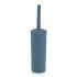 Scopino wc da appoggio blu in plastica con portascopino