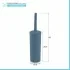 Scopino wc da appoggio blu in plastica con portascopino