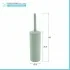 Scopino wc da appoggio verde acqua in plastica con portascopino