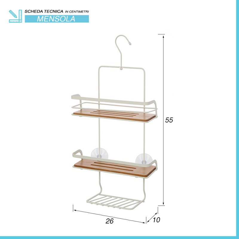 Yudu Scaffale angolare, con 4 ripiani