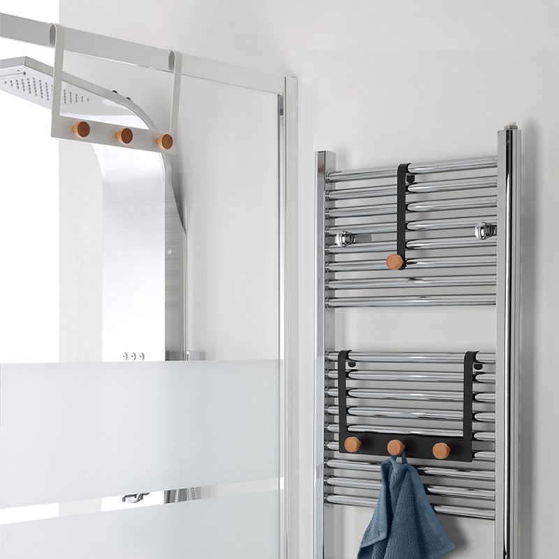 Appendiabiti Da Porta Rayen Con 6 Ganci Mobili - Alluminio, Per Porte Standard - Foto 8