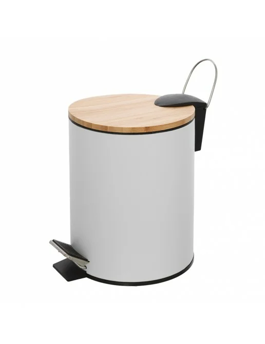 KITCHEN MOVE - Pattumiera 7l Bianco / legno - Bat-979699