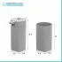 Set accessori bagno dispenser e portaspazzolini da appoggio grigio in abs Tender
