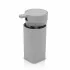 Set accessori bagno dispenser e portaspazzolini da appoggio grigio in abs Tender