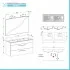 Mobile bagno sospeso 120 cm Smart olmo con specchio