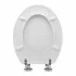Copriwater per wc anziani in termoindurente bianco cerniere regolabili 