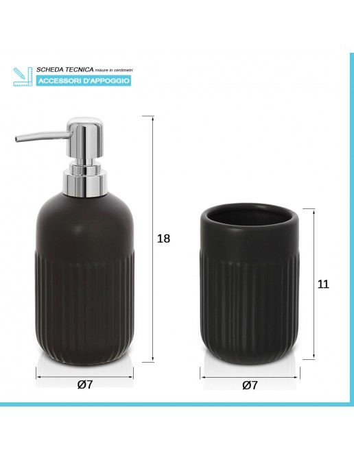 Bicchiere portaspazzolini in vetro acidato finitura opaca accessori bagno - Baketo