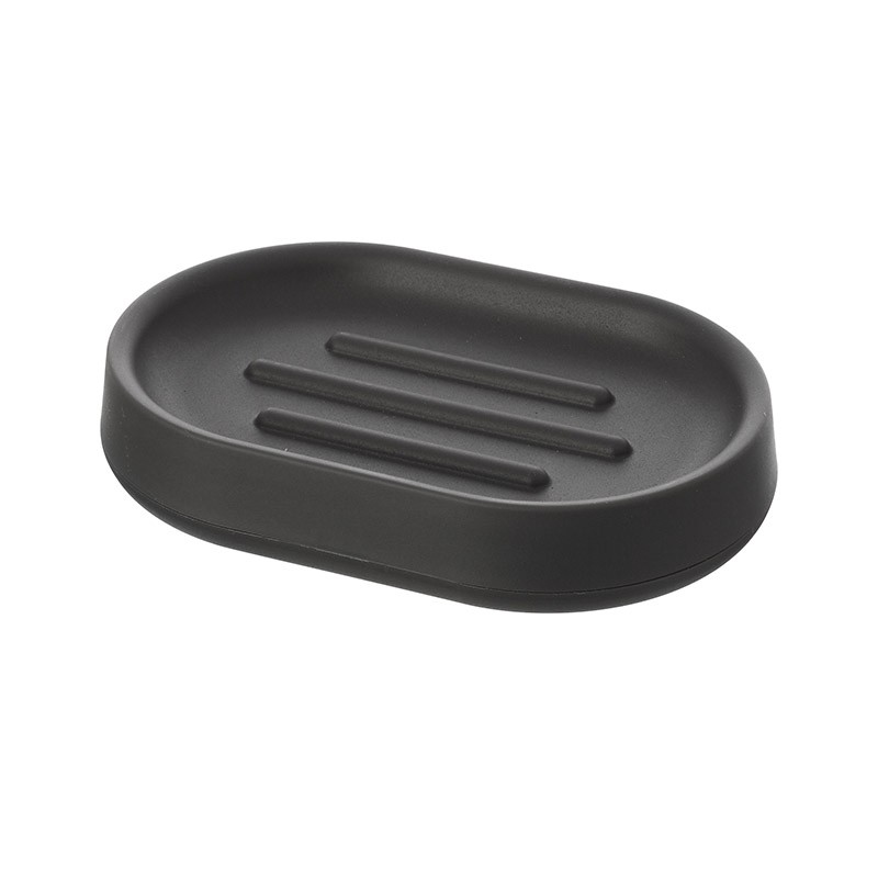 Portasapone Grigio da appoggio Piattino Porta Sapone Moderno In Plastica Grigio Da Appoggio