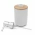 Set accessori bagno dispenser e portaspazzolini da appoggio bianco abs e bambù Surf