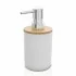 Dispenser sapone da appoggio bianco in abs e bambù Surf