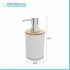 Dispenser sapone da appoggio bianco in abs e bambù Surf