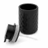 Accessori bagno da appoggio in set 3 pezzi ceramica colore nero Cristal